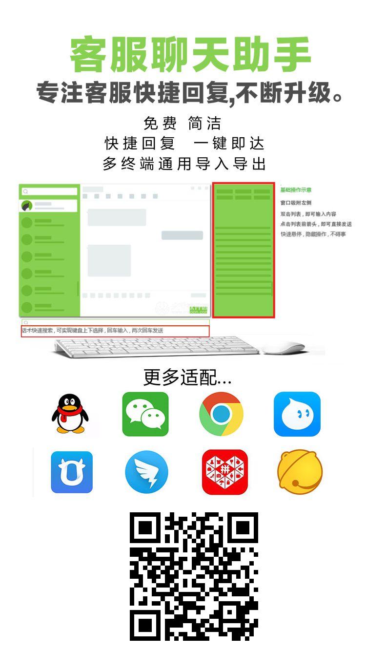 【第三方】客服聊天助手，客服回复必备，一键快捷回复  第2张