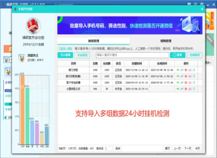 手机号筛选企微版-自动批量检测手机号是否绑定微信 性别 微信昵称 微信头像 企微昵称 第8张 手机号筛选企微版-自动批量检测手机号是否绑定微信 性别 微信昵称 微信头像 企微昵称 第8张
