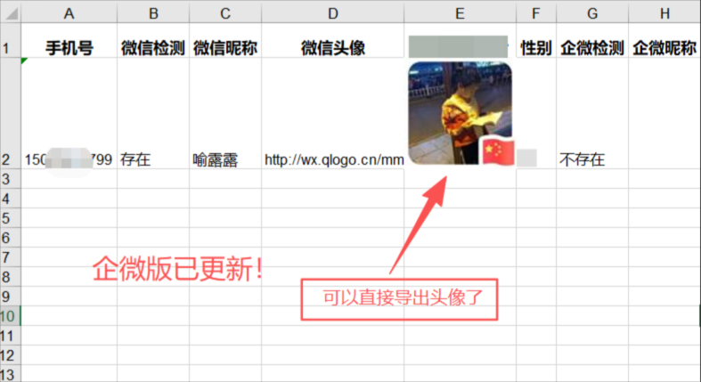 手机号筛选企微版-自动批量检测手机号是否绑定微信 性别 微信昵称 微信头像 企微昵称 第9张 手机号筛选企微版-自动批量检测手机号是否绑定微信 性别 微信昵称 微信头像 企微昵称 第9张